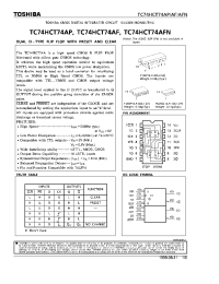 Datasheet TC74HCT74AFN manufacturer Toshiba