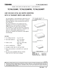 Datasheet TC74LCX240FT manufacturer Toshiba