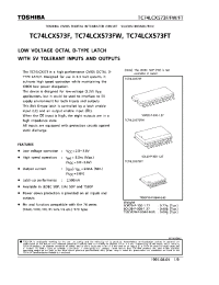 Datasheet TC74LCX573F manufacturer Toshiba