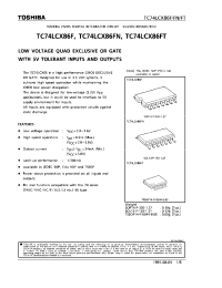 Datasheet TC74LCX86 manufacturer Toshiba