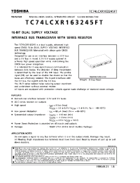 Datasheet TC74LCXR163245FT manufacturer Toshiba