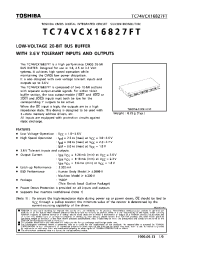 Datasheet TC74VCX16827FT manufacturer Toshiba