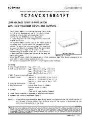 Datasheet TC74VCX16841FT manufacturer Toshiba