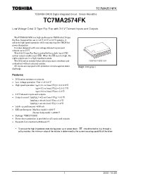 Datasheet TC7MA2574FK manufacturer Toshiba