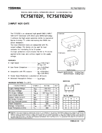 Datasheet TC7SET02F manufacturer Toshiba