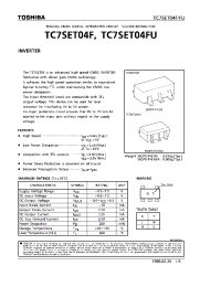 Datasheet TC7SET04 manufacturer Toshiba