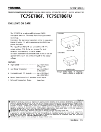 Datasheet TC7SET86F manufacturer Toshiba