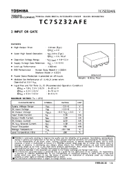 Datasheet TC7SZ32AFE manufacturer Toshiba