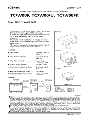 Datasheet TC7W00F manufacturer Toshiba