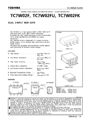 Datasheet TC7W02 manufacturer Toshiba
