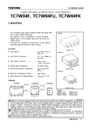 Datasheet TC7W04FK manufacturer Toshiba
