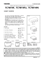 Datasheet TC7W14FK manufacturer Toshiba