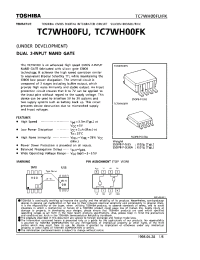 Datasheet TC7WH00FU manufacturer Toshiba