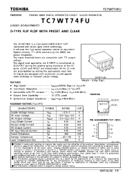 Datasheet TC7WT74FU manufacturer Toshiba
