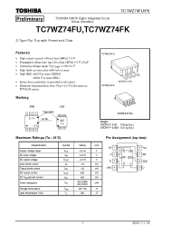 Datasheet TC7WZ74FK manufacturer Toshiba