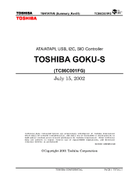 Datasheet TC86C001FG manufacturer Toshiba