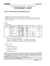 Datasheet TC9304F-047 manufacturer Toshiba