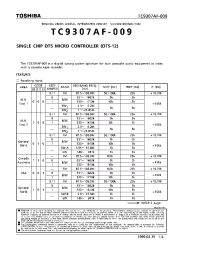 Datasheet TC9307AF-009 manufacturer Toshiba