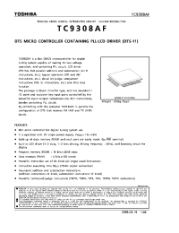 Datasheet TC9308 manufacturer Toshiba