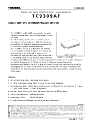 Datasheet TC9309AF manufacturer Toshiba