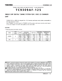 Datasheet TC9309AF-125 manufacturer Toshiba