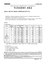 Datasheet TC9309F-002 manufacturer Toshiba