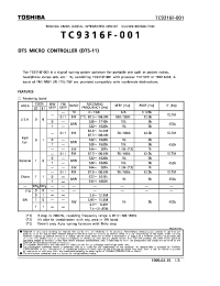 Datasheet TC9316F-001 manufacturer Toshiba
