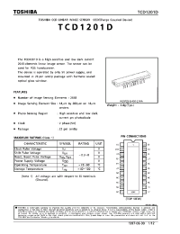Datasheet TCD1201D manufacturer Toshiba