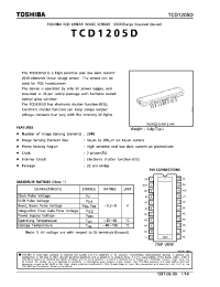 Datasheet TCD1205D manufacturer Toshiba