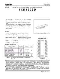 Datasheet TCD1209 manufacturer Toshiba