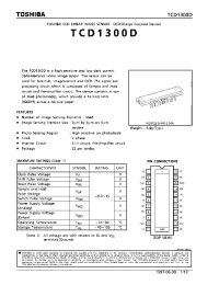 Datasheet TCD1300D manufacturer Toshiba