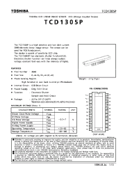 Datasheet TCD1305P manufacturer Toshiba