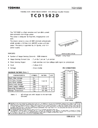 Datasheet TCD1502D manufacturer Toshiba