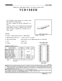 Datasheet TCD1503D manufacturer Toshiba