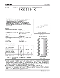 Datasheet TCD2701C manufacturer Toshiba