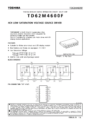 Datasheet TD62M4600F manufacturer Toshiba