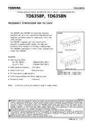 Datasheet TD6358N manufacturer Toshiba