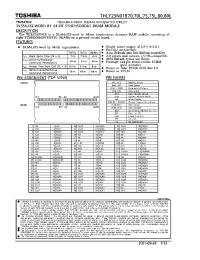 Datasheet THLY25N01B70 manufacturer Toshiba