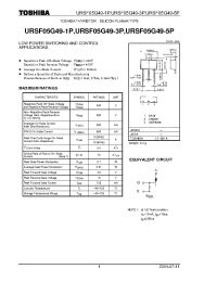 Datasheet URSF05G49-3P manufacturer Toshiba
