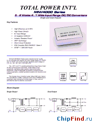 Datasheet MIW4037 manufacturer Total Power