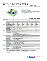 Datasheet MPS-30-12 manufacturer Total Power