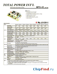 Datasheet MPS-45 manufacturer Total Power