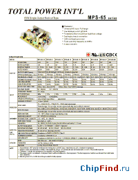 Datasheet MPS-65 manufacturer Total Power