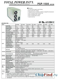 Datasheet PSP-1500 manufacturer Total Power