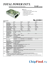 Datasheet S-60-15 manufacturer Total Power