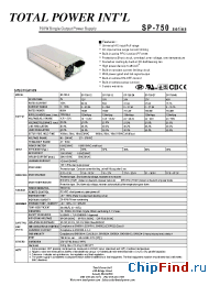 Datasheet SP-750-48 manufacturer Total Power