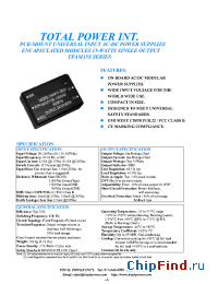 Datasheet TPAM15S-360041 manufacturer Total Power