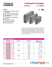 Datasheet ESP18-24SN manufacturer Traco