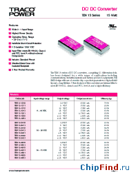 Datasheet TEN15-1222 manufacturer Traco