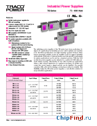 Datasheet TIS300-124UDS manufacturer Traco